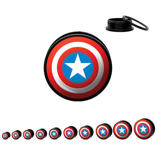 Captain America Acrylic Plugs