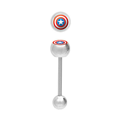 Captain America Barbell in Red