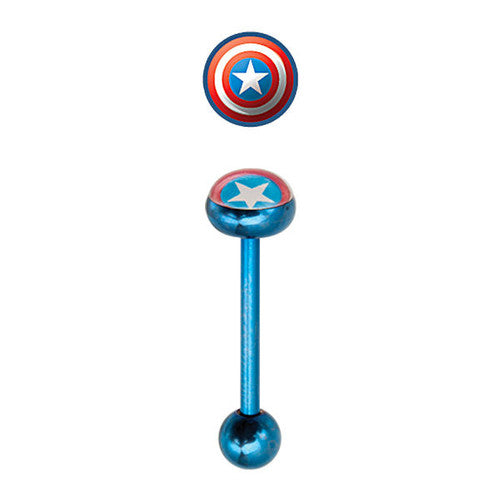 Captain America Blue Barbell