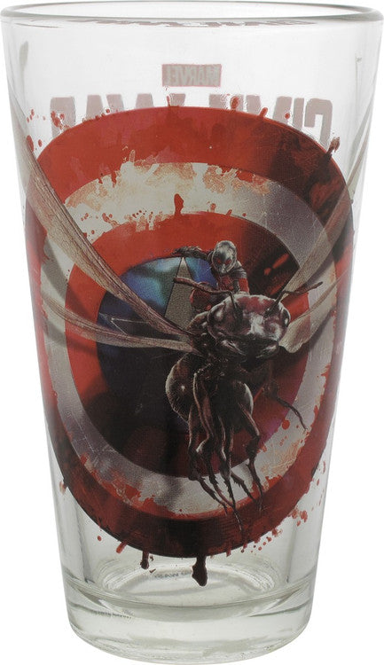 Captain America Civil War Ant-Man TT Pint Glass in Blue Marvel Civil War
