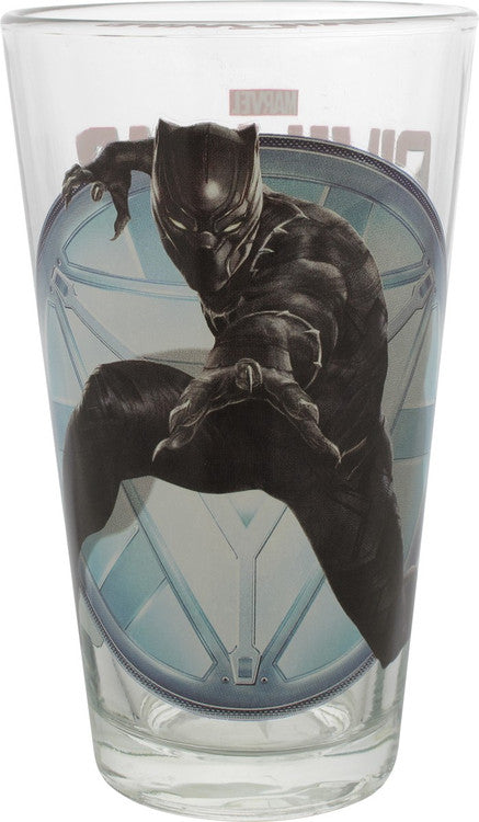 Captain America Civil War Black Panther Pint Glass Marvel Civil War