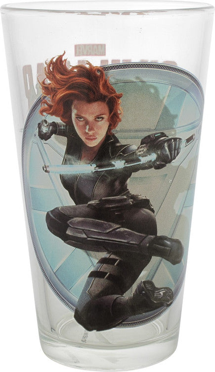 Captain America Civil War Black Widow Pint Glass Marvel Civil War