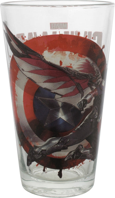 Captain America Civil War Falcon TT Pint Glass Marvel Civil War