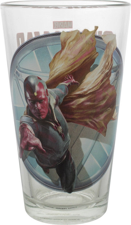 Captain America Civil War Vision Pint Glass Marvel Civil War