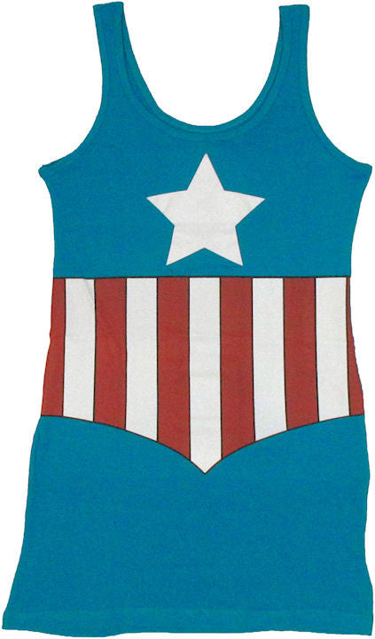 Captain America Costume Tank Top Dress