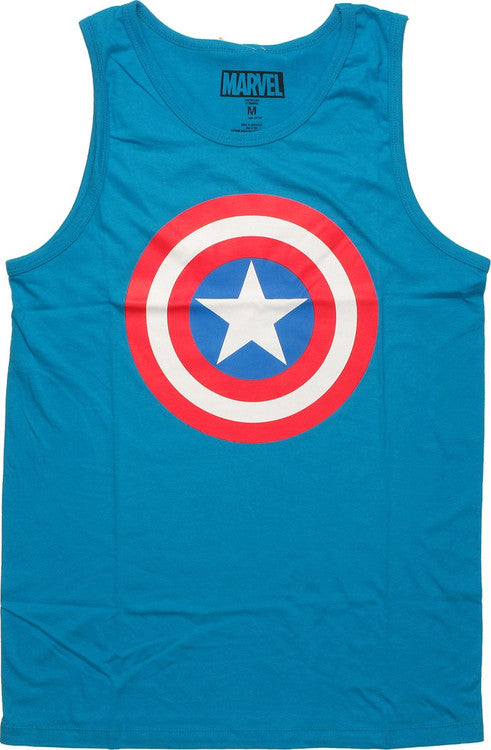 Captain America Logo Blue Tank Top