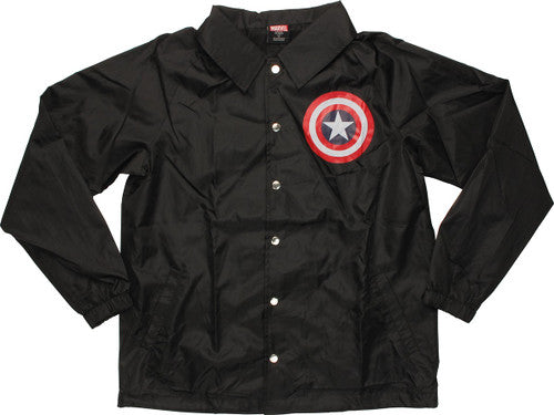 Captain America Logo Coach Snap Jacket