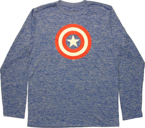 Captain America Logo Long Sleeve T-Shirt Sheer