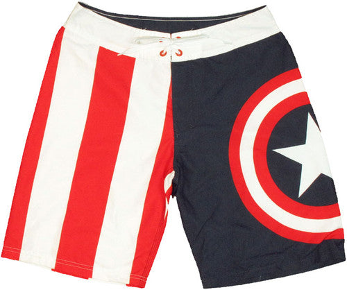 Captain America Shield Stripes Shorts