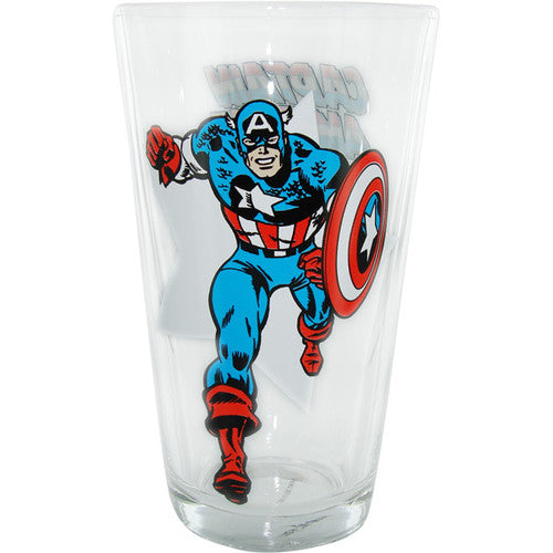 Captain America Star Pint Glass in Blue