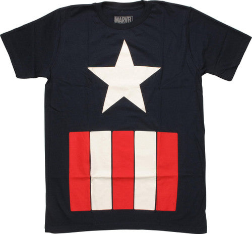 Captain America Suit Navy Blue T-Shirt Sheer