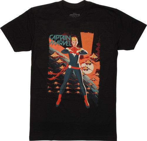 Captain Marvel Rise Womens Boyfriend T-Shirt