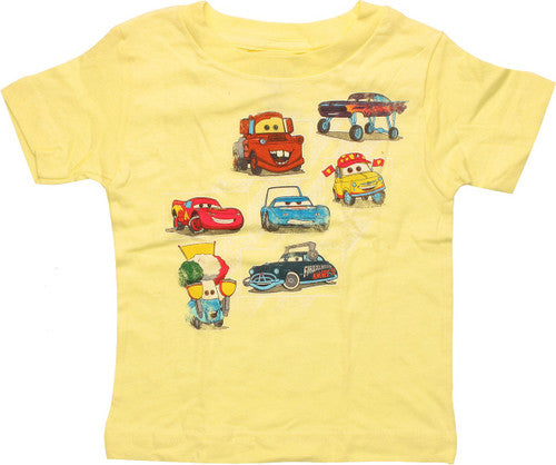 Cars Characters Across Yellow Infant T-Shirt