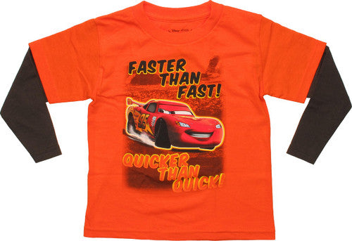 Cars McQueen Fast And Quick Long Sleeve Toddler T-Shirt