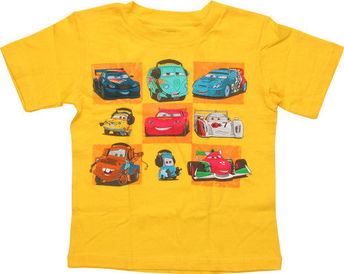 Cars Nine Cars Checkerboard Toddler T-Shirt