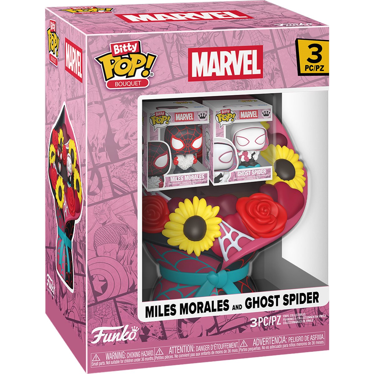 Funko Bitty Pop! Spider-Man Valentine's Day - Miles Morales & Ghost Spider Bouquet