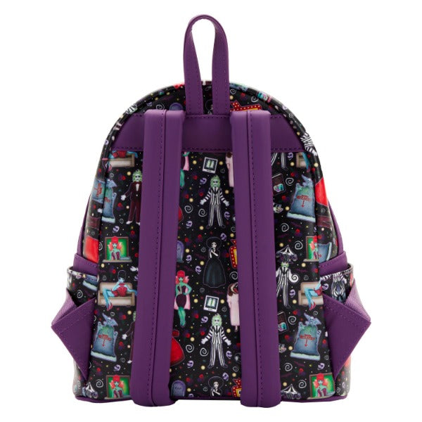 Loungefly Beetlejuice Icons All Over Print Mini Backpack