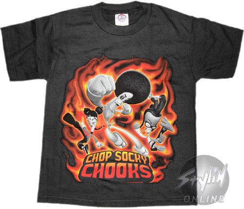 Chop Socky Chooks Flame Kicks Youth T-Shirt