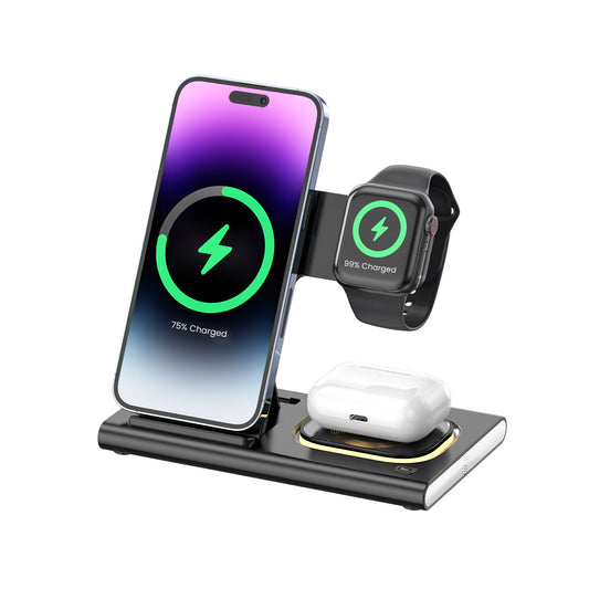 Brookstone 3-in-1 Wireless Charger Stand
