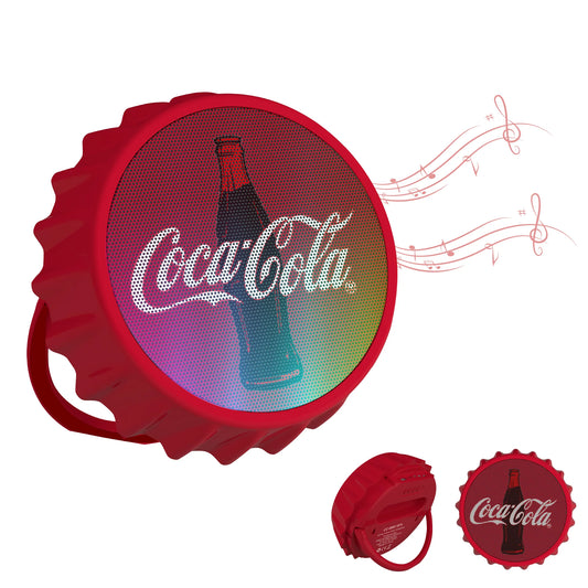 Coca-Cola Bottle Cap Shaped LED Light Bluetooth Speaker
