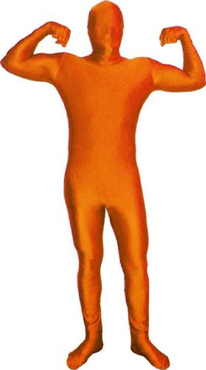 Full Body Orange Spandex Suit