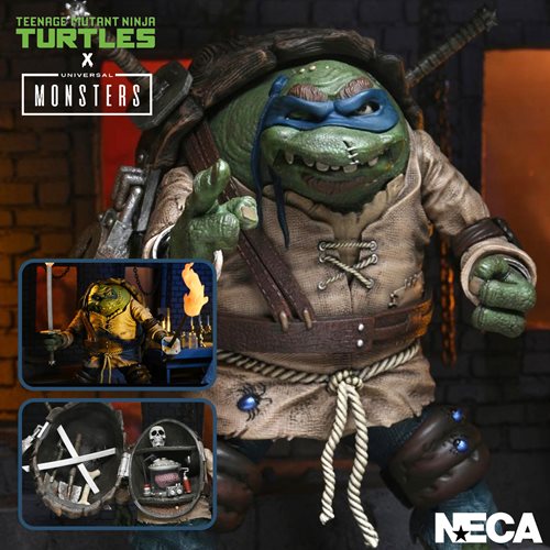 NECA - Universal Monsters vs TMNT Leonardo As Hunchback Ultimate Action Figure