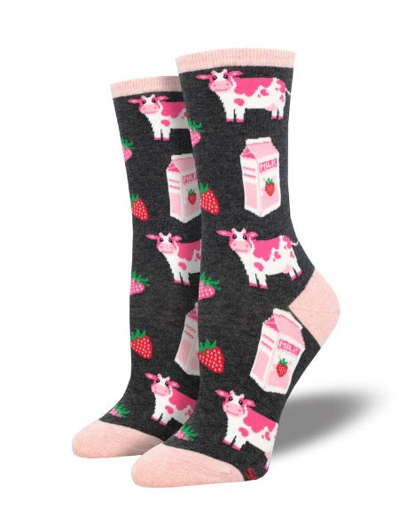 Strawberry Milk Crew Socks
