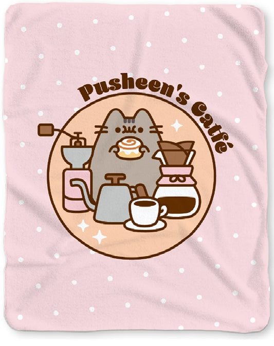 Pusheen's Catfe Plush Throw Blanket