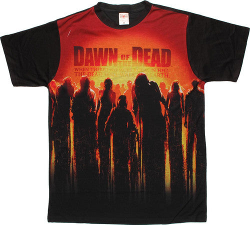 Dawn of the Dead Sun Poster Sublimated T-Shirt Sheer