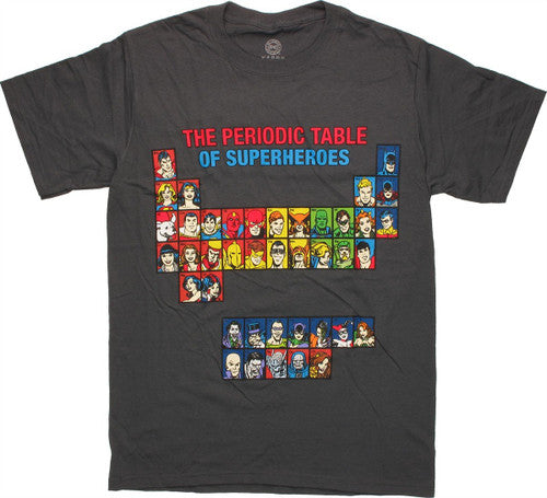 DC Comics Periodic Table T-Shirt