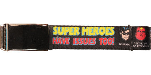 DC Comics Super Heroes Have Issues Mesh Belt in Red