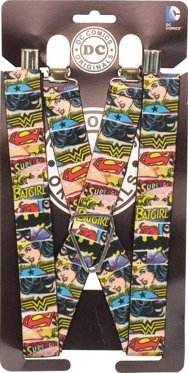DC Comics Women Superheroines Suspenders