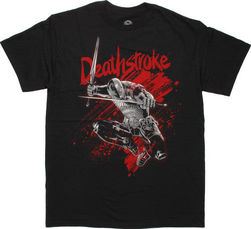 Deathstroke Leap Splatter T-Shirt