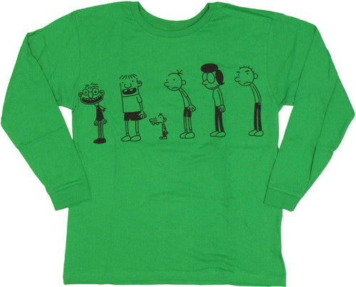 Diary of a Wimpy Kid Line Green Long Sleeve Youth T-Shirt