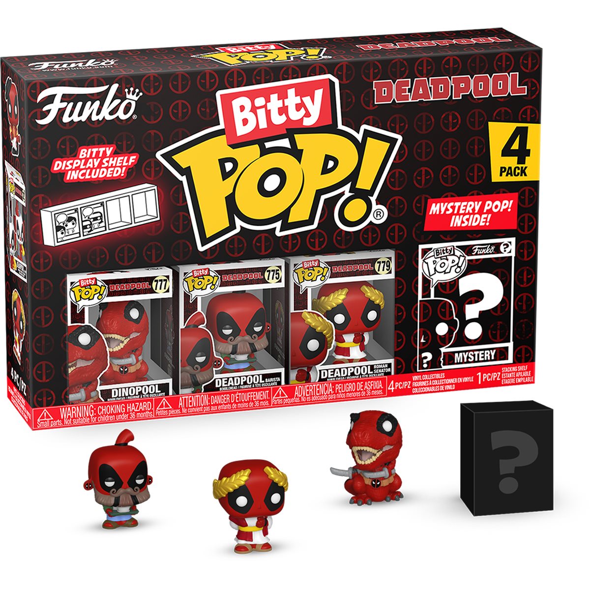 Funko Bitty Pop! Deadpool Dinopool 4-Pack (1 random)