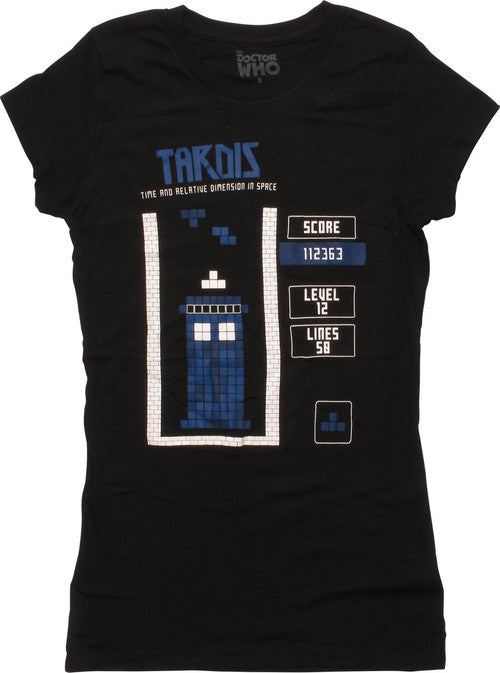 Doctor Who Tardis Tetris Juniors T-Shirt