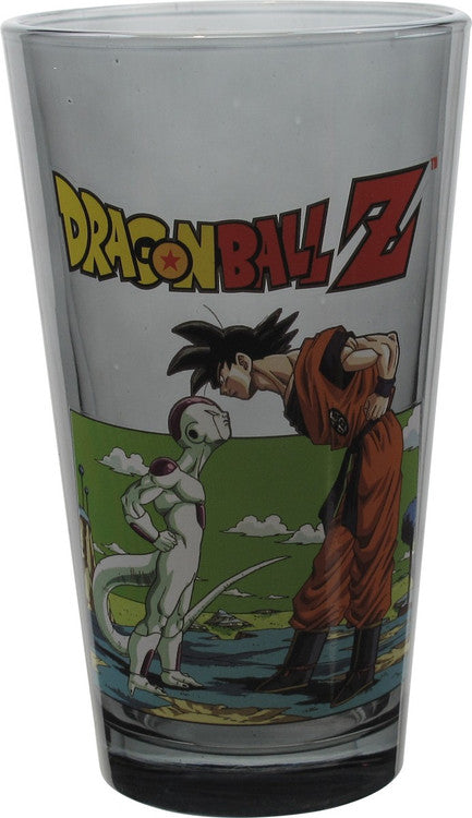 Dragon Ball Z Goku and Frieza Stare Pint Glass in Charcoal