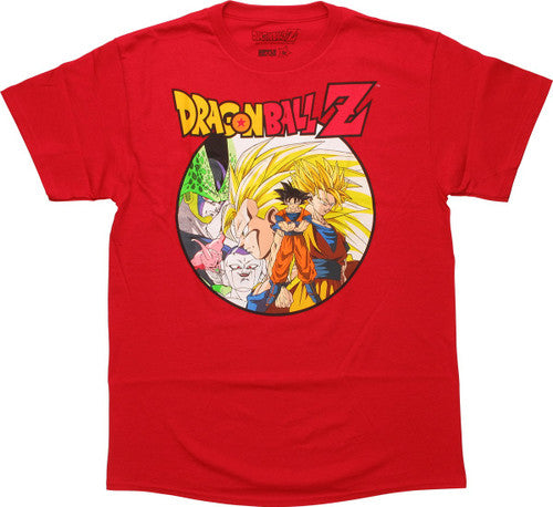 Dragon Ball Z Goku Cell Frieza and Buu T-Shirt