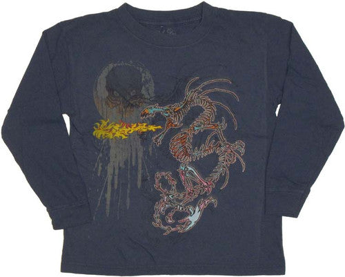 Dragon Flame Long Sleeve Juvenile T-Shirt