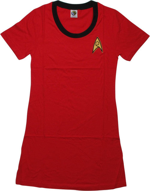 Star Trek TOS Engineering Juniors T-Shirt Dress