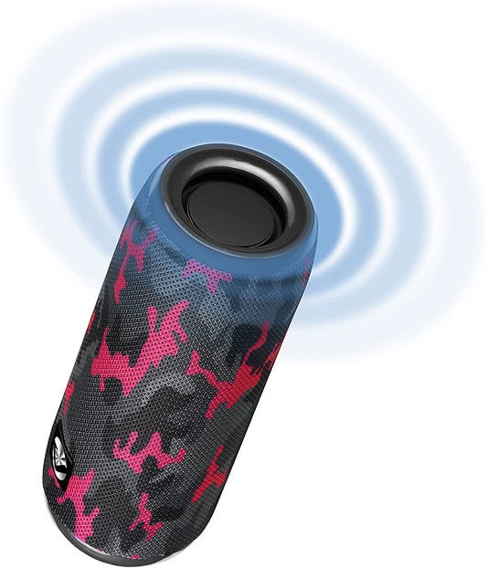 Volkano Pink Camo Small Portable Bluetooth Speaker