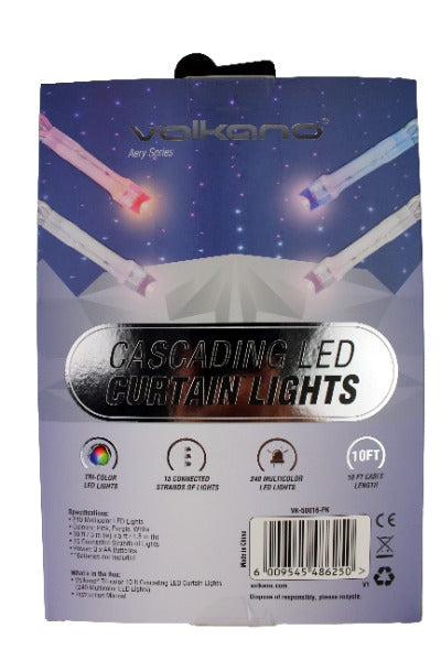 Volkano Cascading LED Curtain Lights - Pink