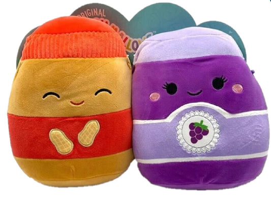 Squishmallows Nedison the Peanut Butter and Argie the Jelly Pair 8in Plush