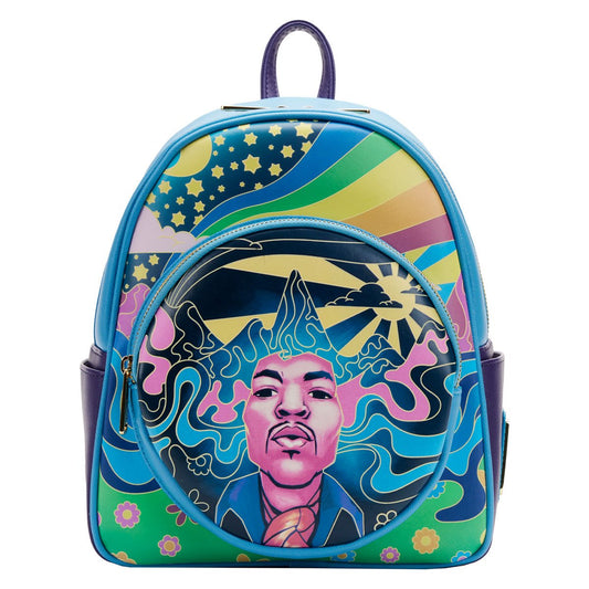 Loungefly Jimi Hendrix Psychedelic Glow Landscape Zip Mini Backpack