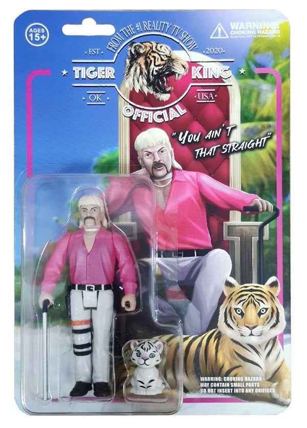 Tiger King Joe Exotic Pink Shirt & White Cub Action Figure