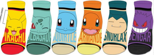 Pokemon Colorblock Crew socks 6-Pack