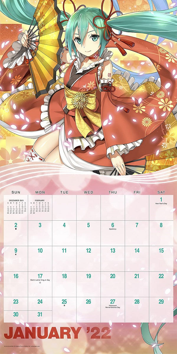 2022 Hatsune Miku Wall Calendar