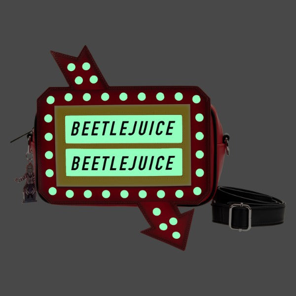Loungefly Beetlejuice Light Up Sign Crossbody Bag
