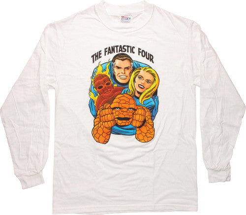 Fantastic Four Faces Long Sleeve T-Shirt