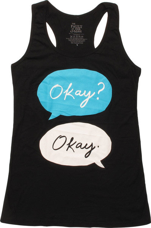 Fault in Our Stars Okay Womens Junior Tank Top